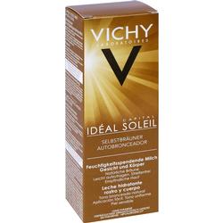 Braune Verpackung mit der Aufschrift "Vichy Idéal Soleil Selbstbräuner".